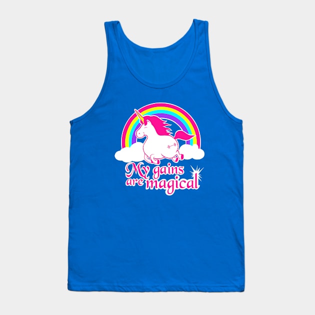 Barbell Unicorn, gym girl, weightlifting women, fitness Tank Top by TimAddisonArt